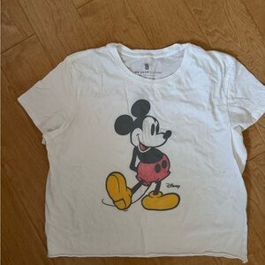 Junk Food Clothing  Mickey Mouse White Tee- women’s size small